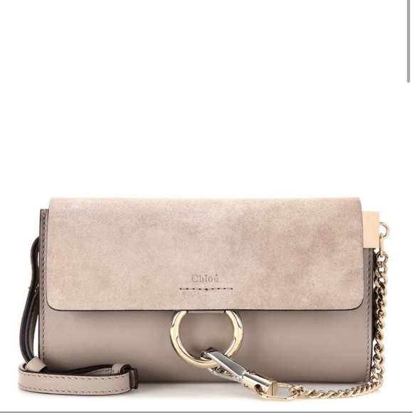 SOLD Chloé Faye Mini Wallet Crossbody Motty Grey - Picture 15 of 15
